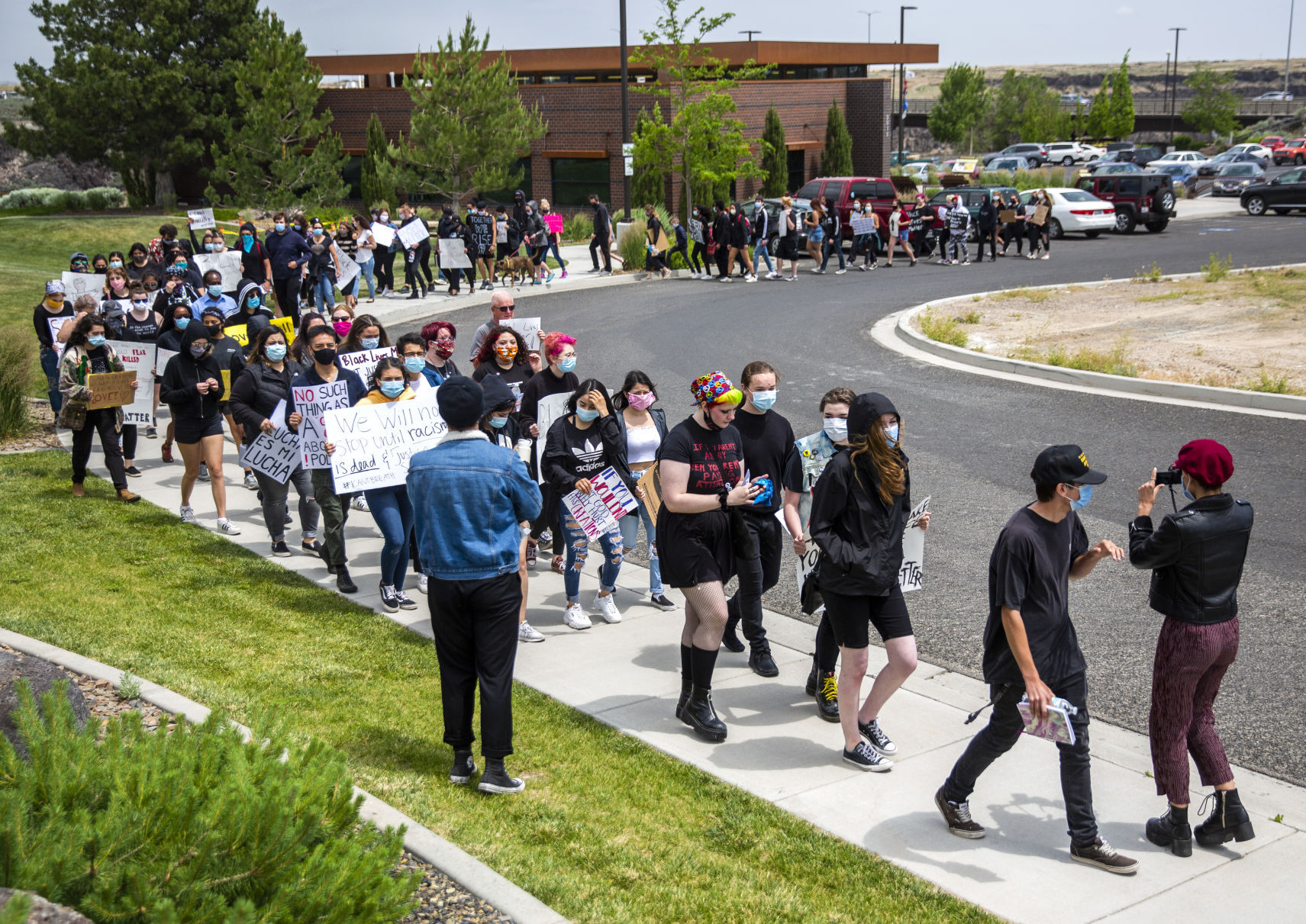 Citizens gather to protest police brutality